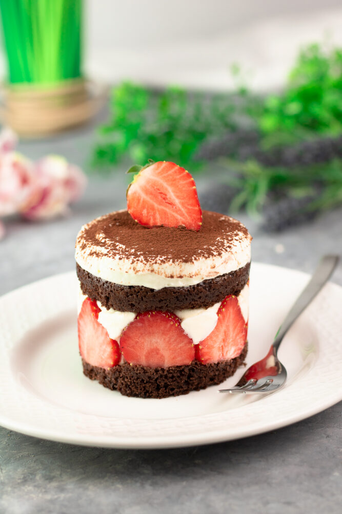 Low Carb Schoko-Erdbeer-Tiramisu