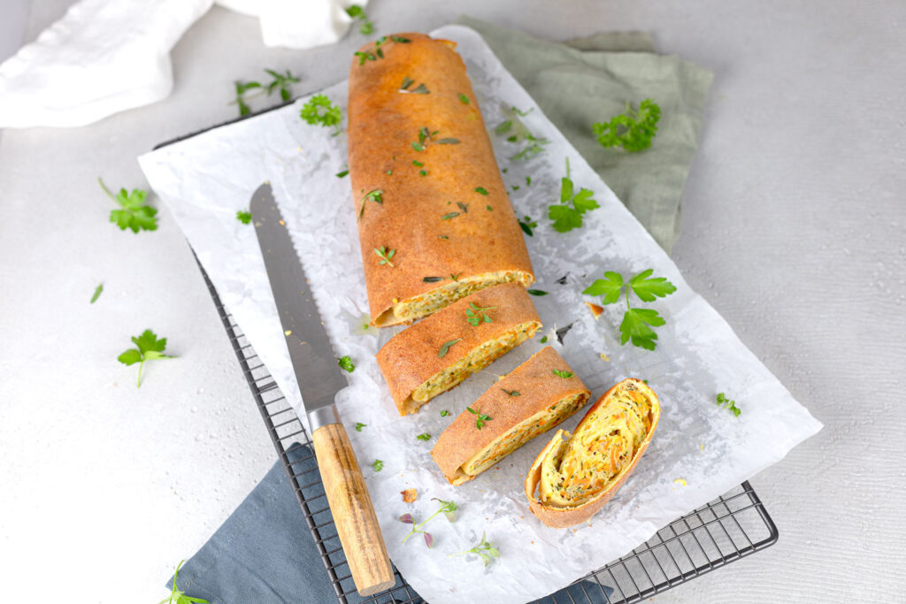 Gemüsestrudel Mittagessen