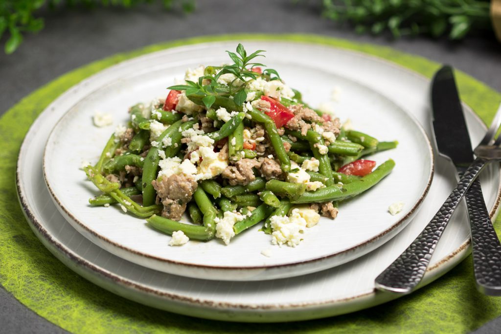 Grüne Bohnen Salat Mittagessen