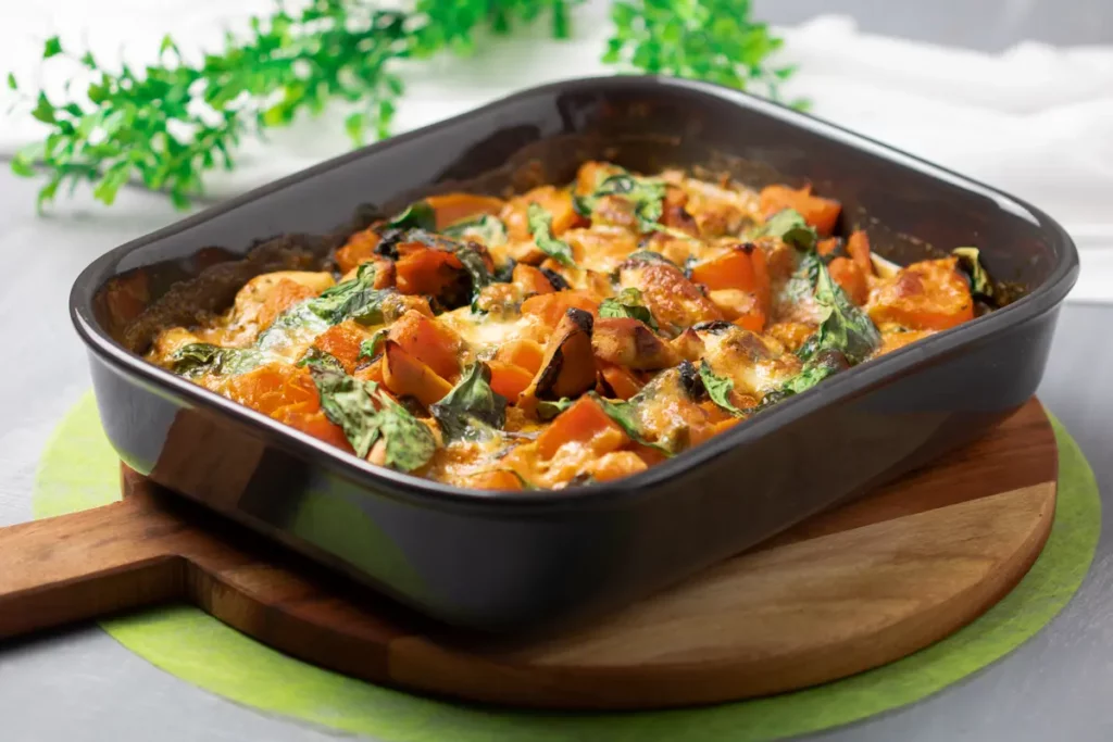 Low Carb Kürbis-Rezepte - Kürbis-Spinat-Auflauf