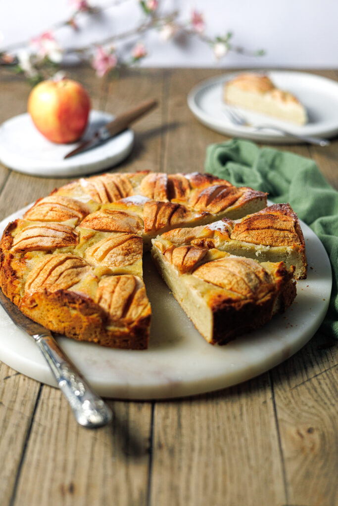 versunkener Low Carb Apfelkuchen